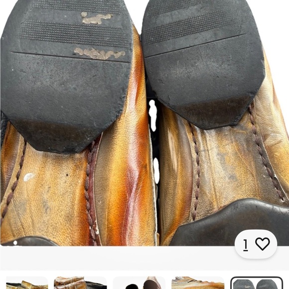 Men's Aldo Brown Italian Leather slip on dress Loafers - Picture 8 of 8